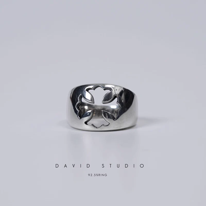 Chrome Hearts Cross Ring - Gothic 925 Sterling Silver Jewelry | David Studio