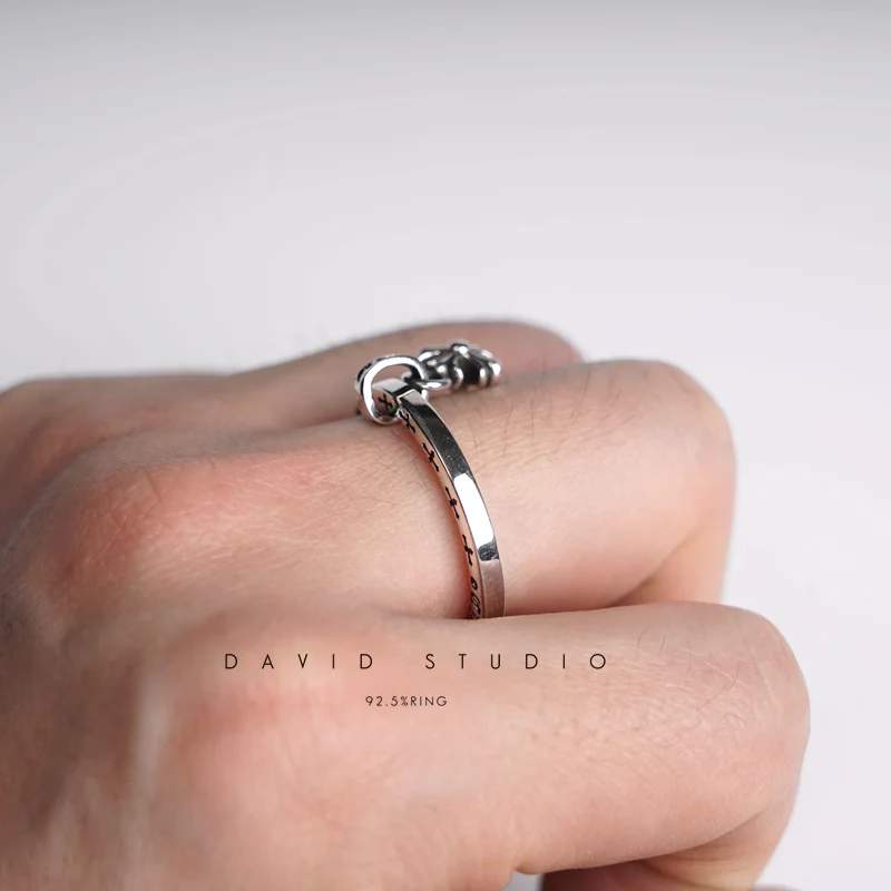 Chrome Hearts Cross Ring - Gothic 925 Sterling Silver Jewelry | David Studio