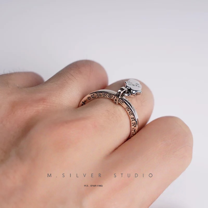 Chrome Hearts Cross Ring - Gothic 925 Sterling Silver Jewelry | David Studio