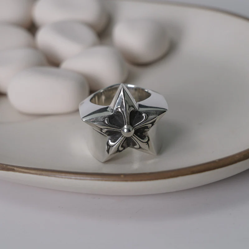 Chrome Hearts Cross Ring - Gothic 925 Sterling Silver Jewelry | David Studio