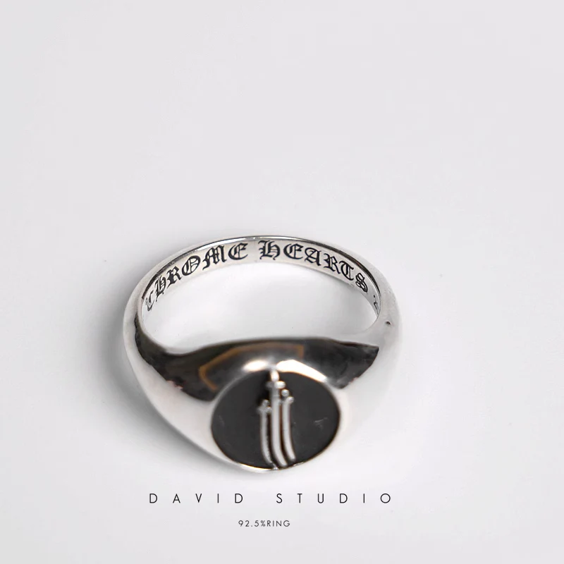 Chrome Hearts Cross Ring - Gothic 925 Sterling Silver Jewelry | David Studio
