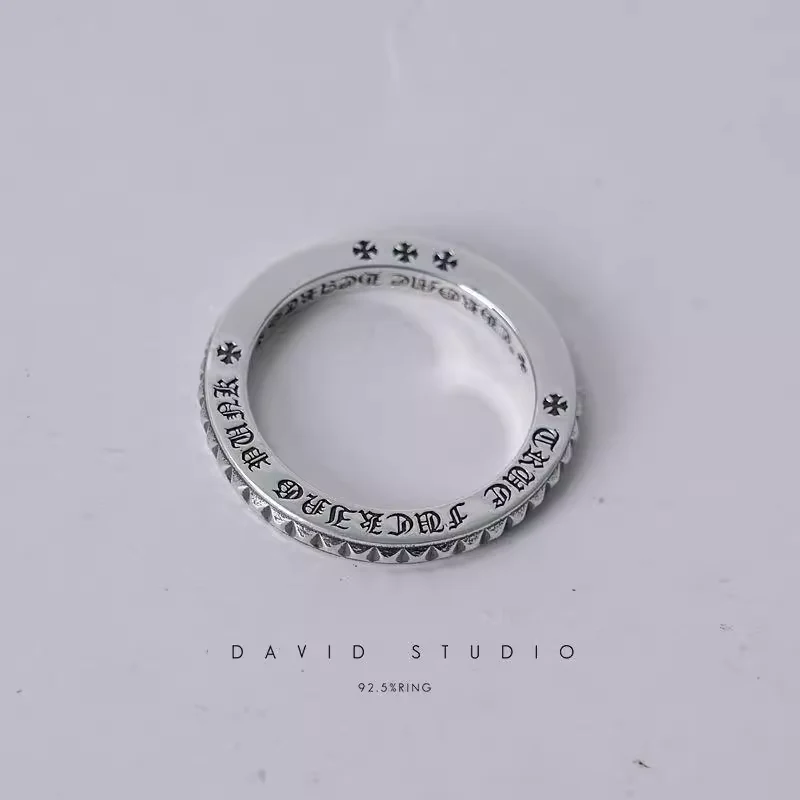 Chrome Hearts Cross Ring - Gothic 925 Sterling Silver Jewelry | David Studio