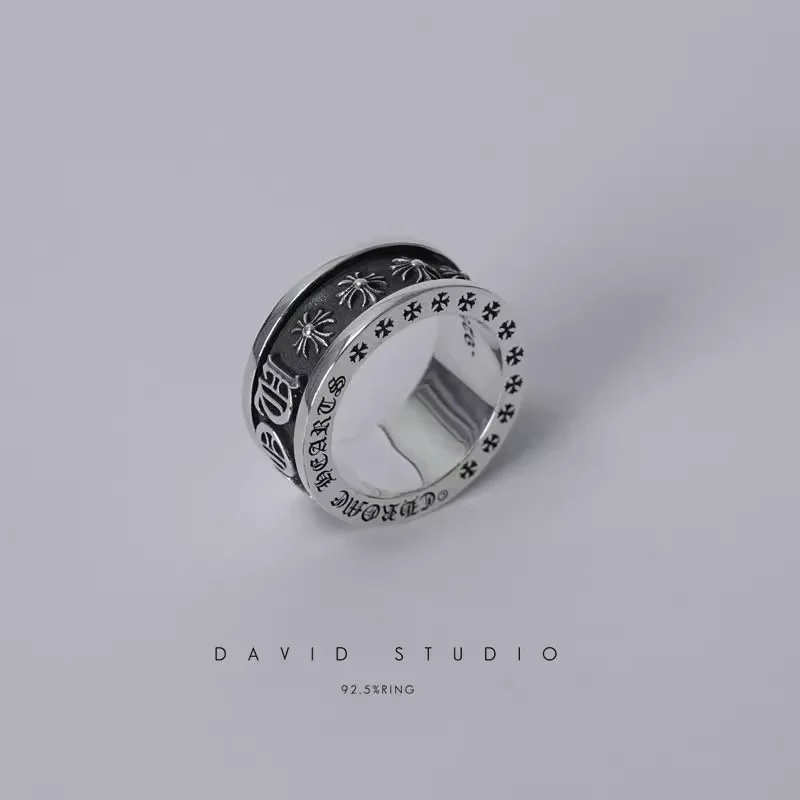 Chrome Hearts Cross Ring - Gothic 925 Sterling Silver Jewelry | David Studio
