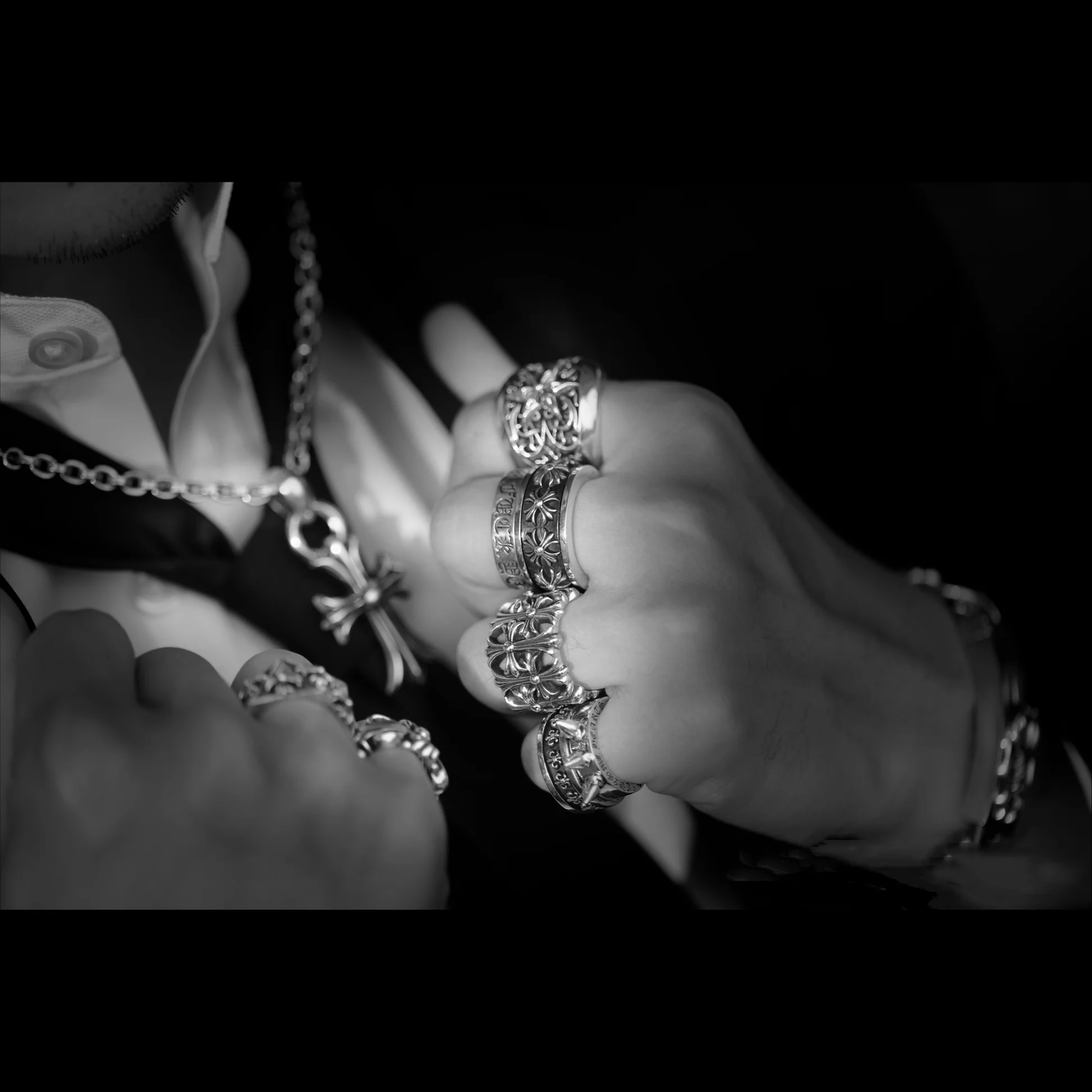 Chrome Hearts Cross Ring - Gothic 925 Sterling Silver Jewelry | David Studio