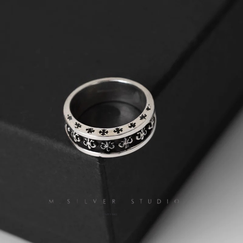 Chrome Hearts Cross Ring - Gothic 925 Sterling Silver Jewelry | David Studio