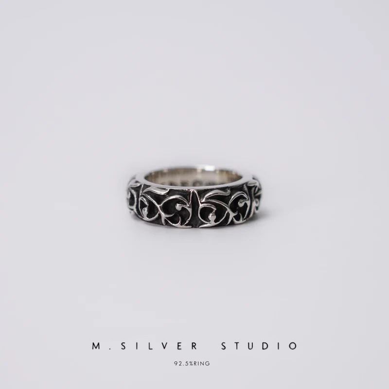 Chrome Hearts Cross Ring - Gothic 925 Sterling Silver Jewelry | David Studio