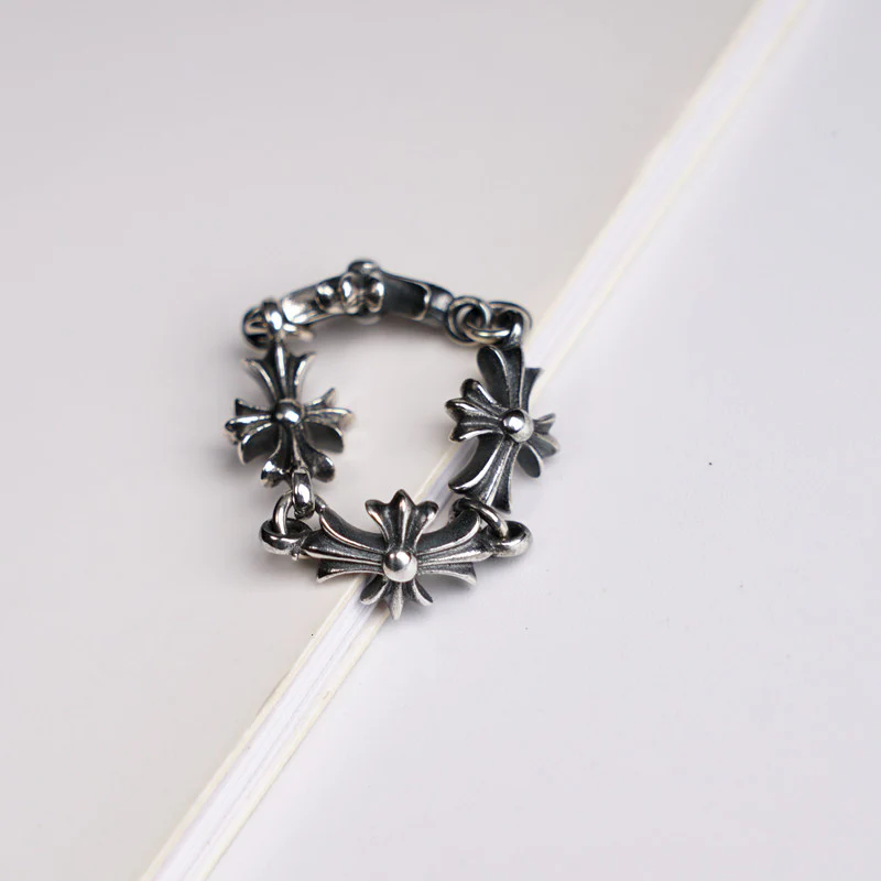 Chrome Hearts Cross Ring - Gothic 925 Sterling Silver Jewelry | David Studio