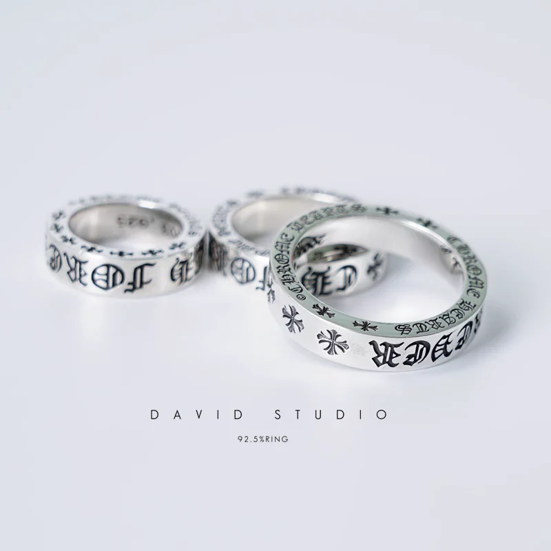 Chrome Hearts Cross Ring - Gothic 925 Sterling Silver Jewelry | David Studio