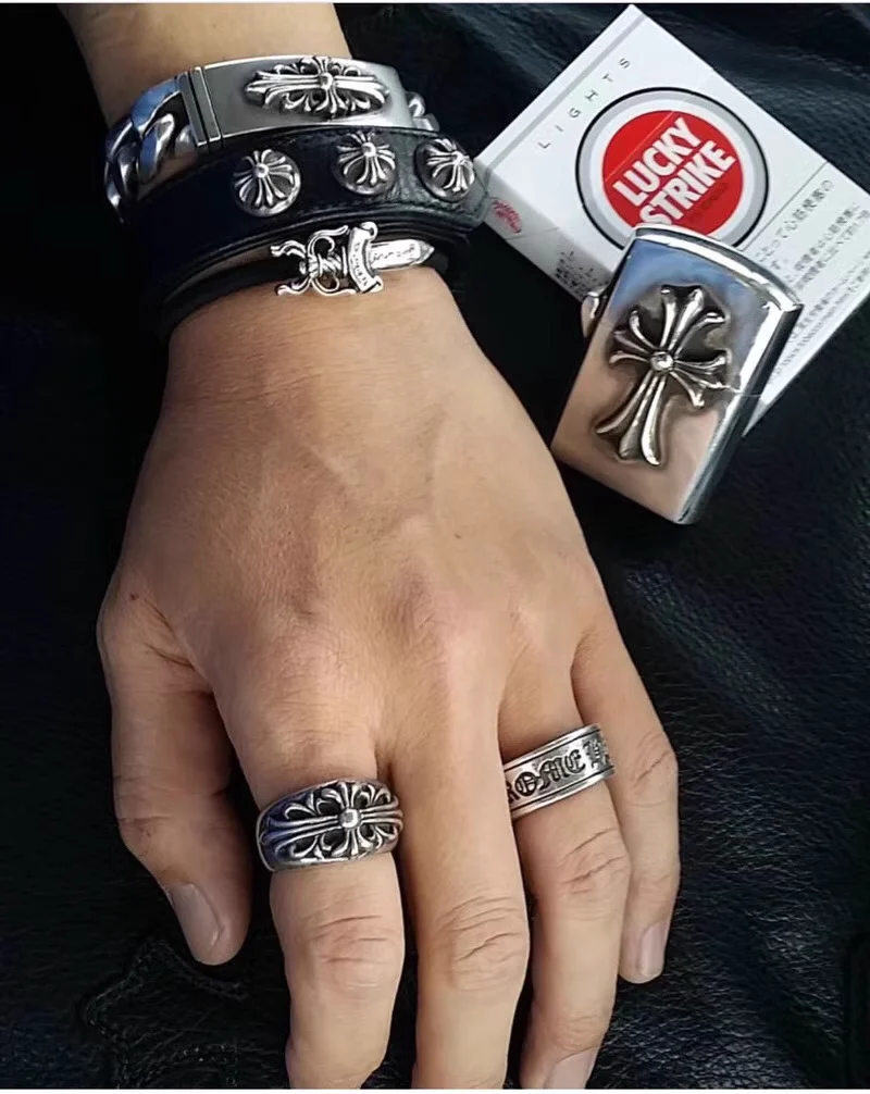 Chrome Hearts Cross Ring - Gothic 925 Sterling Silver Jewelry | David Studio