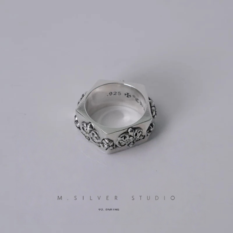 Chrome Hearts Cross Ring - Gothic 925 Sterling Silver Jewelry | David Studio