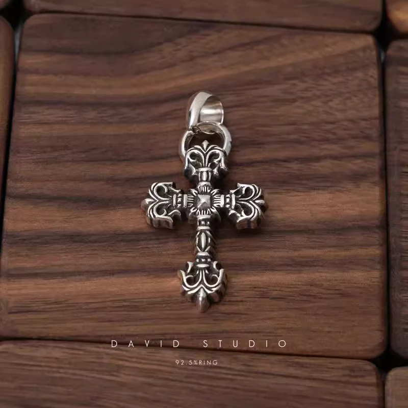 Chrome Hearts Cross Ring - Gothic 925 Sterling Silver Jewelry | David Studio