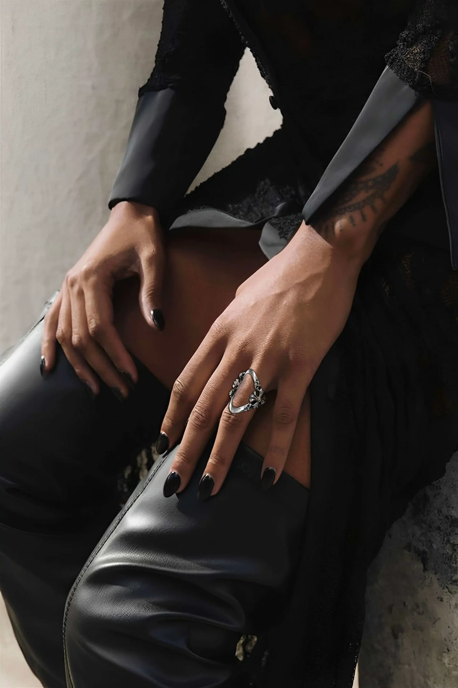 Chrome Hearts Cross Ring - Gothic 925 Sterling Silver Jewelry | David Studio