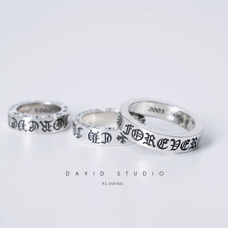 Chrome Hearts Cross Ring - Gothic 925 Sterling Silver Jewelry | David Studio