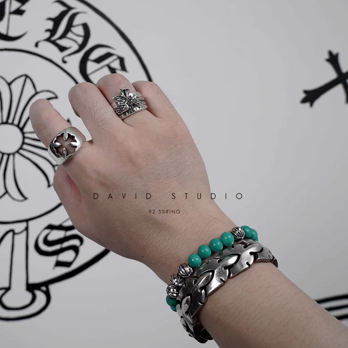 Chrome Hearts Cross Ring - Gothic 925 Sterling Silver Jewelry | David Studio