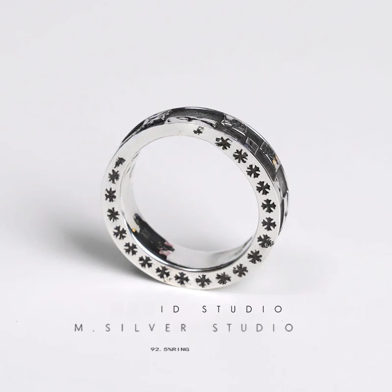 Chrome Hearts Cross Ring - Gothic 925 Sterling Silver Jewelry | David Studio