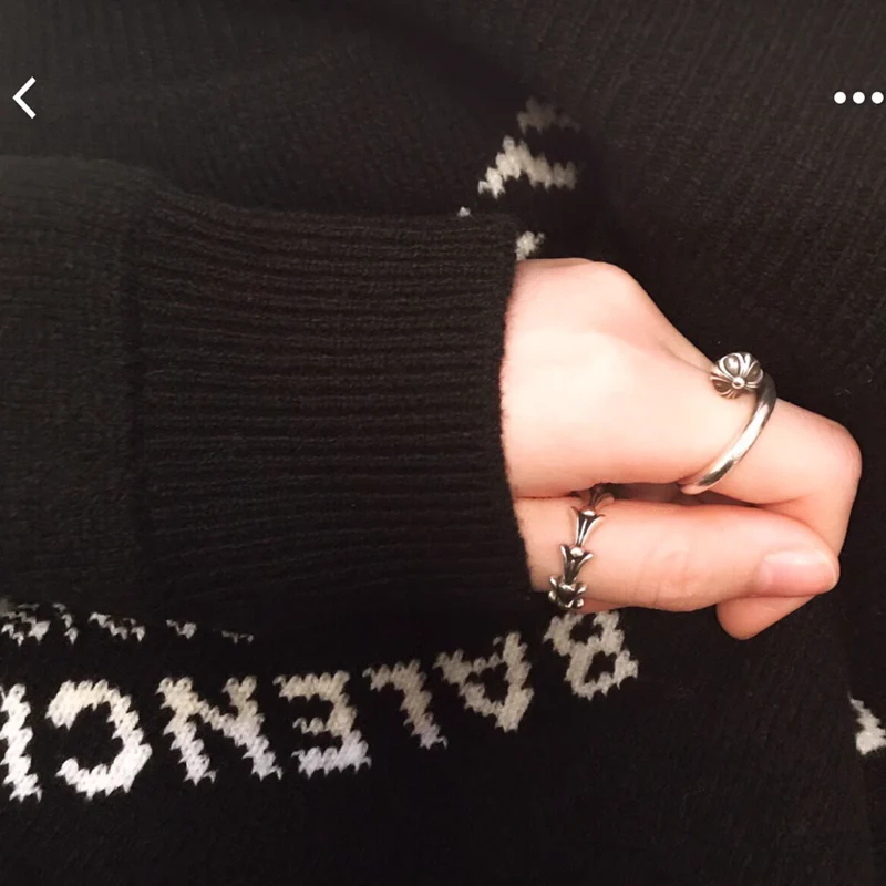 Chrome Hearts Cross Ring - Gothic 925 Sterling Silver Jewelry | David Studio