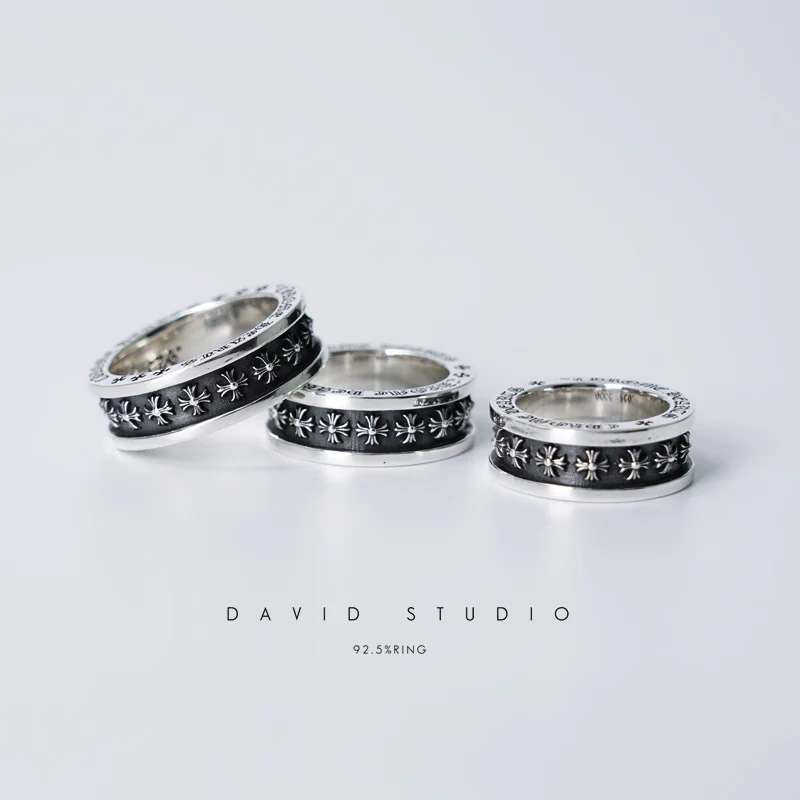 Chrome Hearts Cross Ring - Gothic 925 Sterling Silver Jewelry | David Studio