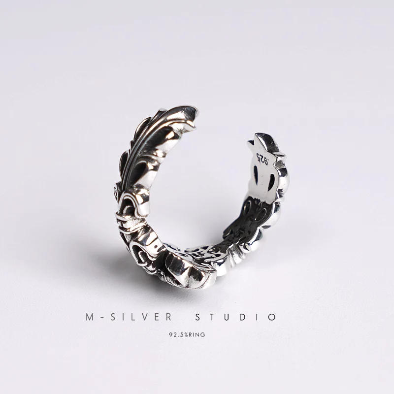 Chrome Hearts Cross Ring - Gothic 925 Sterling Silver Jewelry | David Studio