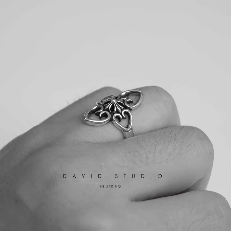 Chrome Hearts Cross Ring - Gothic 925 Sterling Silver Jewelry | David Studio
