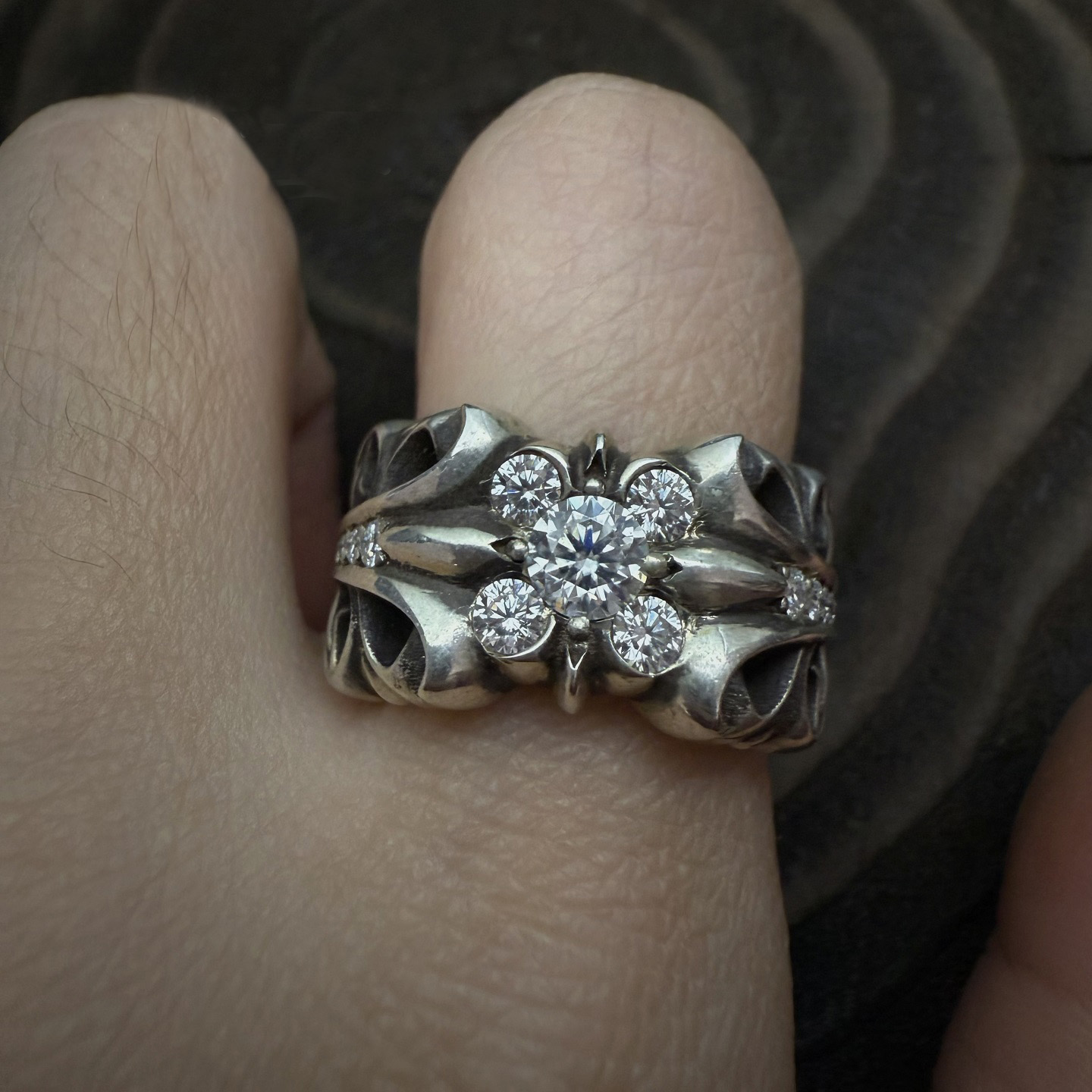 Chrome Hearts Cross Ring - Gothic 925 Sterling Silver Jewelry | David Studio