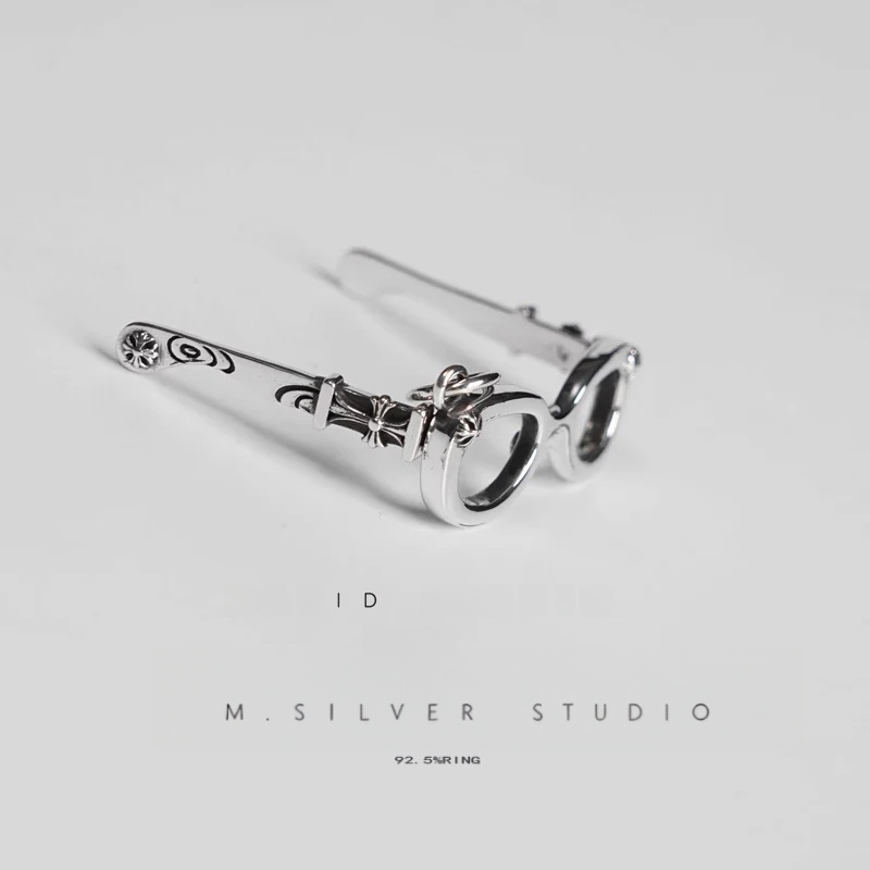 Chrome Hearts Cross Ring - Gothic 925 Sterling Silver Jewelry | David Studio