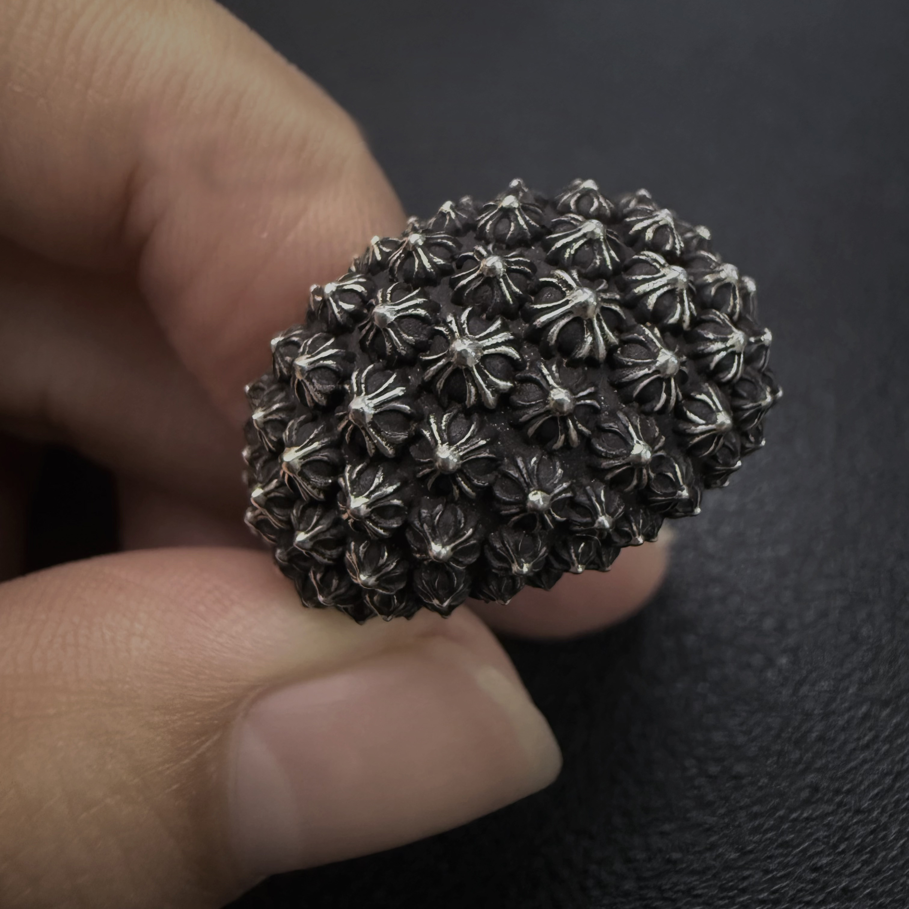 Chrome Hearts Cross Ring - Gothic 925 Sterling Silver Jewelry | David Studio