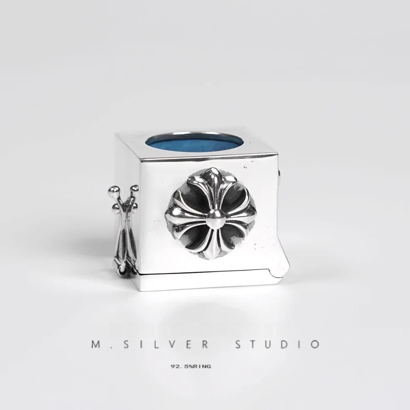 Chrome Hearts Cross Ring - Gothic 925 Sterling Silver Jewelry | David Studio