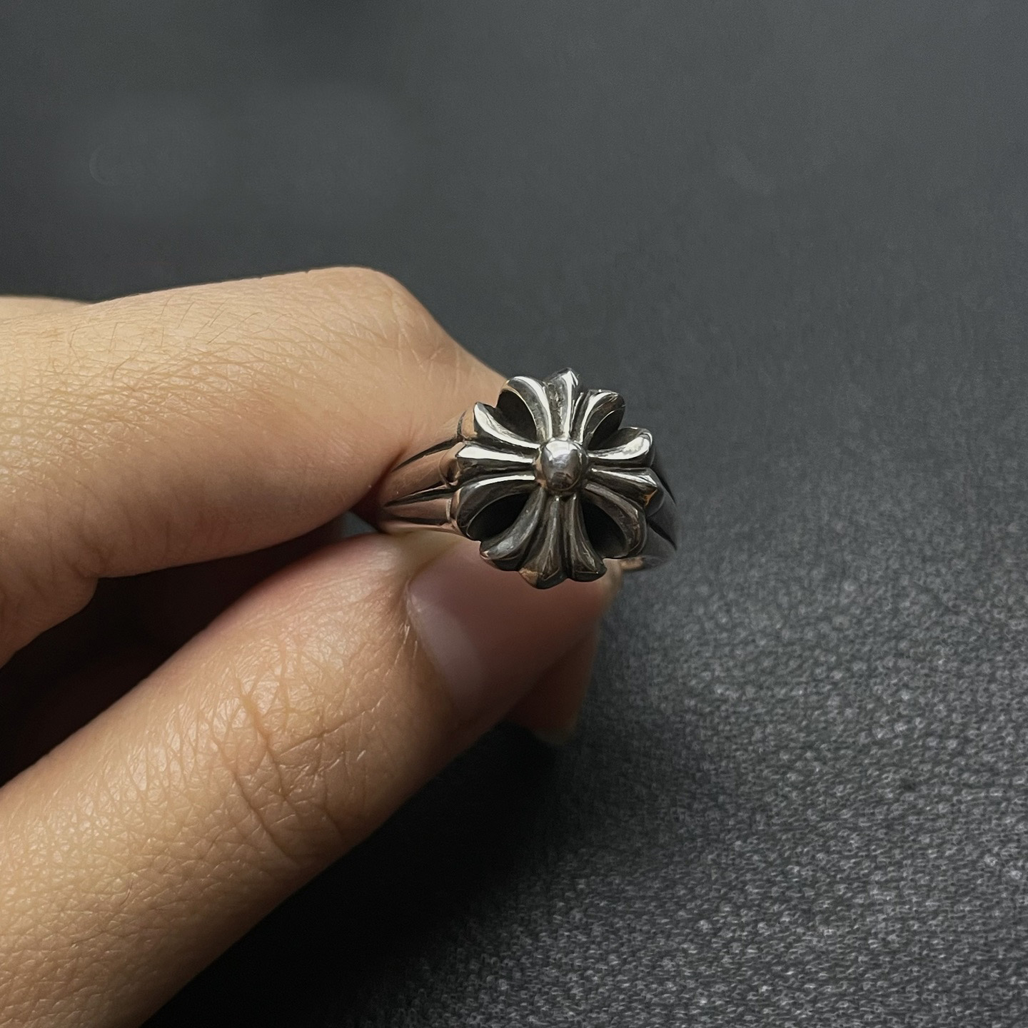 Chrome Hearts Cross Ring - Gothic 925 Sterling Silver Jewelry | David Studio