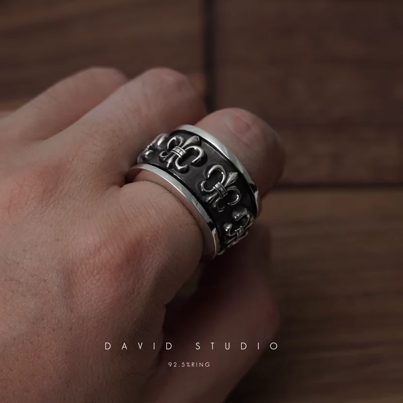 Chrome Hearts Cross Ring - Gothic 925 Sterling Silver Jewelry | David Studio