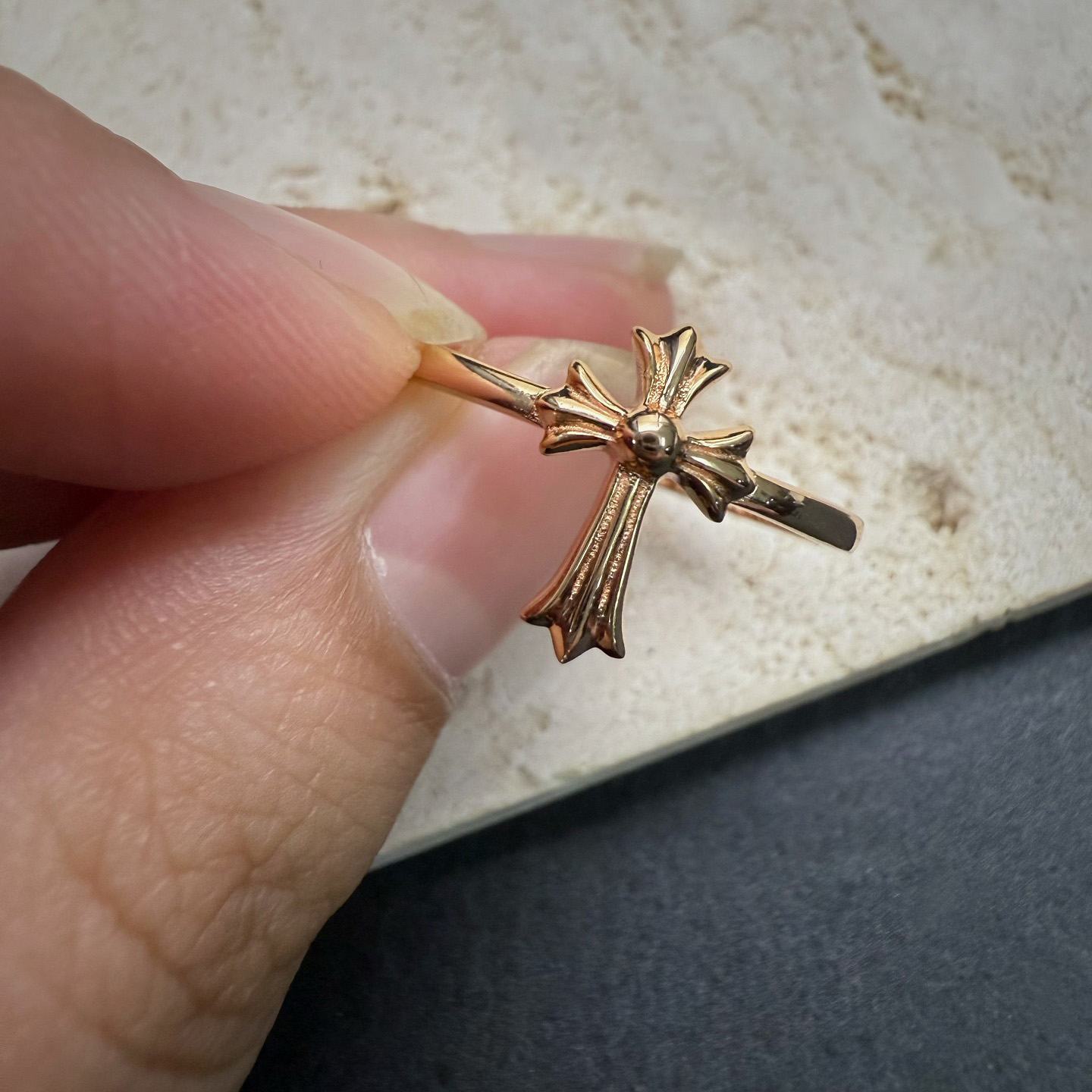 Chrome Hearts Cross Ring - Gothic 925 Sterling Silver Jewelry | David Studio