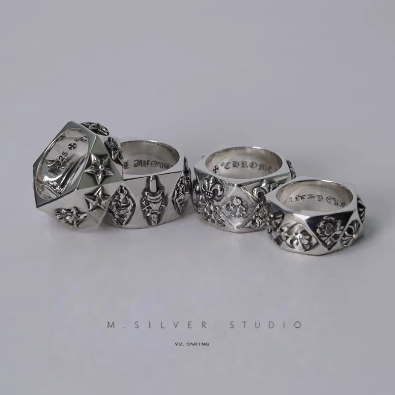 Chrome Hearts Cross Ring - Gothic 925 Sterling Silver Jewelry | David Studio