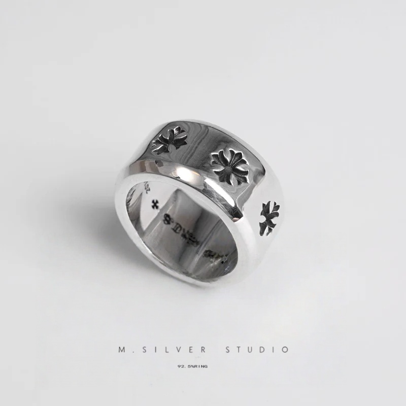 Chrome Hearts Cross Ring - Gothic 925 Sterling Silver Jewelry | David Studio