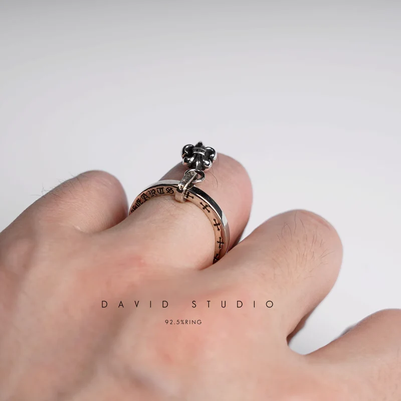 Chrome Hearts Cross Ring - Gothic 925 Sterling Silver Jewelry | David Studio