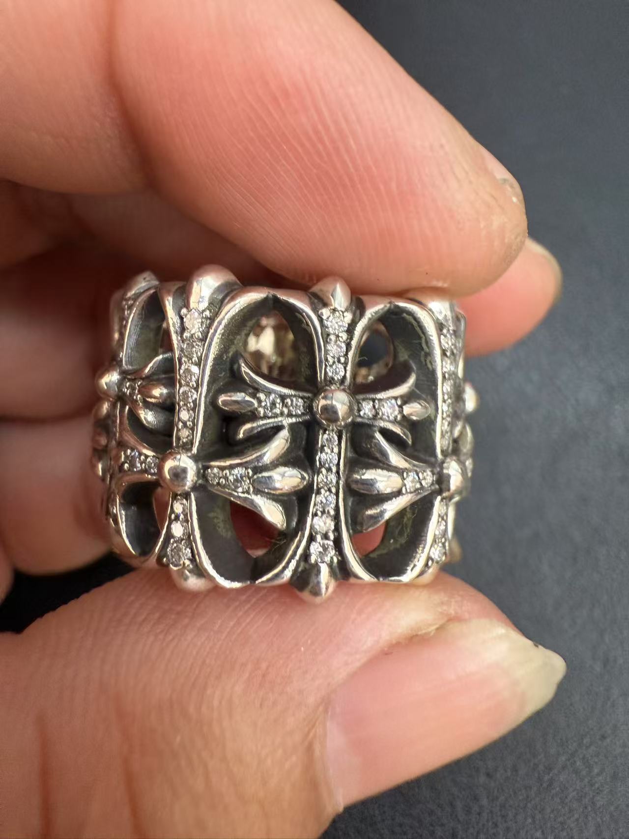 Chrome Hearts Cross Ring - Gothic 925 Sterling Silver Jewelry | David Studio