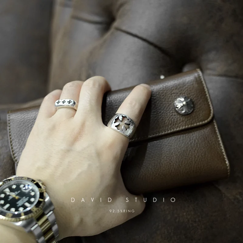 Chrome Hearts Cross Ring - Gothic 925 Sterling Silver Jewelry | David Studio
