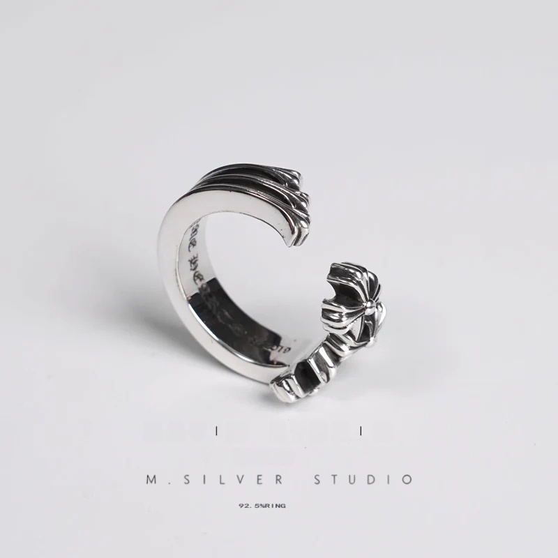 Chrome Hearts Cross Ring - Gothic 925 Sterling Silver Jewelry | David Studio