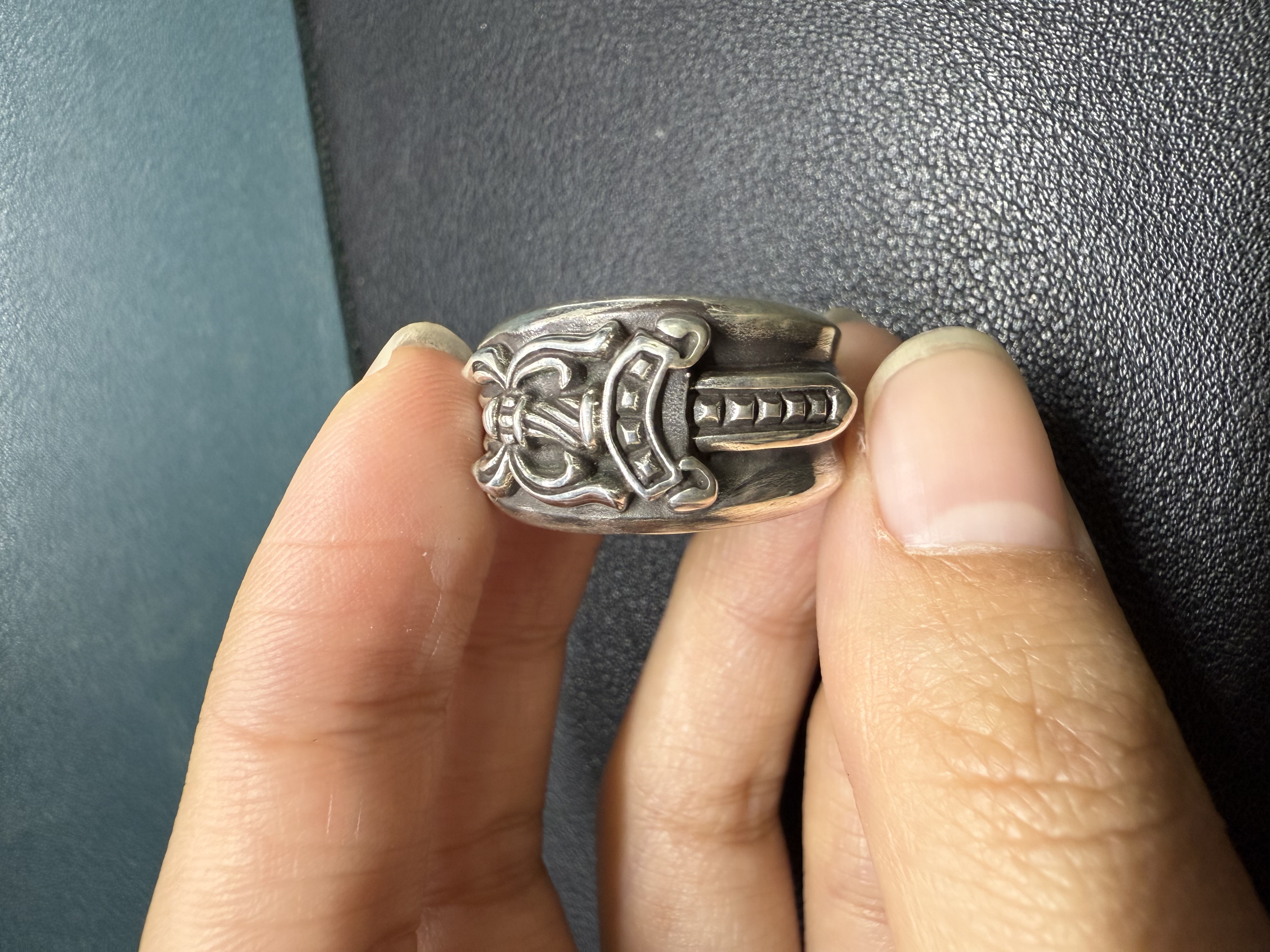 Chrome Hearts Cross Ring - Gothic 925 Sterling Silver Jewelry | David Studio