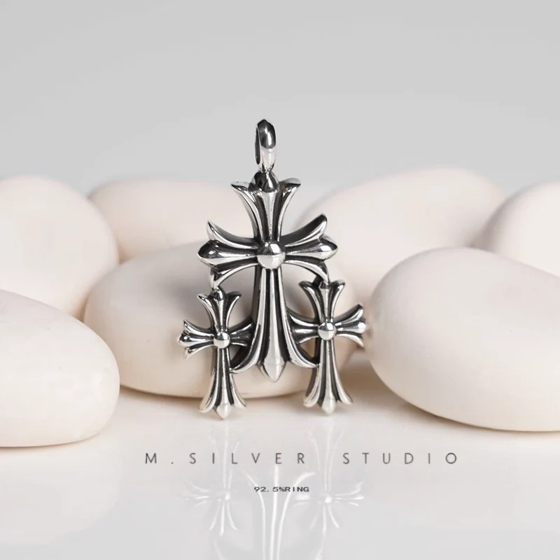 Chrome Hearts Cross Ring - Gothic 925 Sterling Silver Jewelry | David Studio