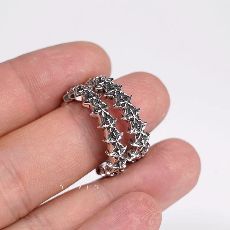 Chrome Hearts Cross Ring - Gothic 925 Sterling Silver Jewelry | David Studio