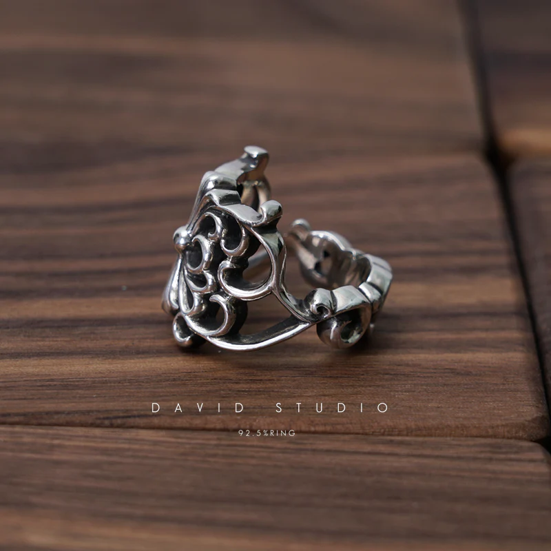 Chrome Hearts Cross Ring - Gothic 925 Sterling Silver Jewelry | David Studio