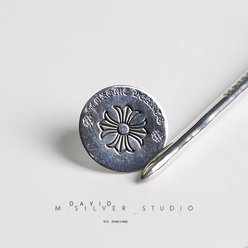 Chrome Hearts Cross Ring - Gothic 925 Sterling Silver Jewelry | David Studio