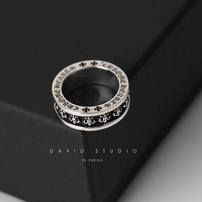 Chrome Hearts Cross Ring - Gothic 925 Sterling Silver Jewelry | David Studio