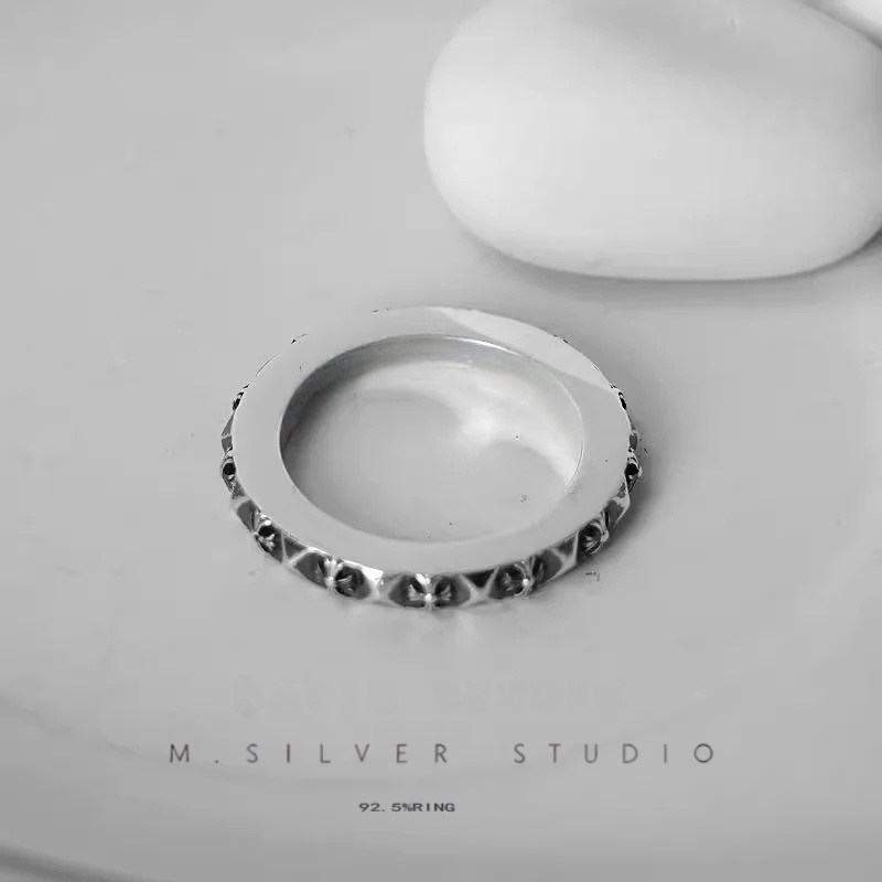 Chrome Hearts Cross Ring - Gothic 925 Sterling Silver Jewelry | David Studio