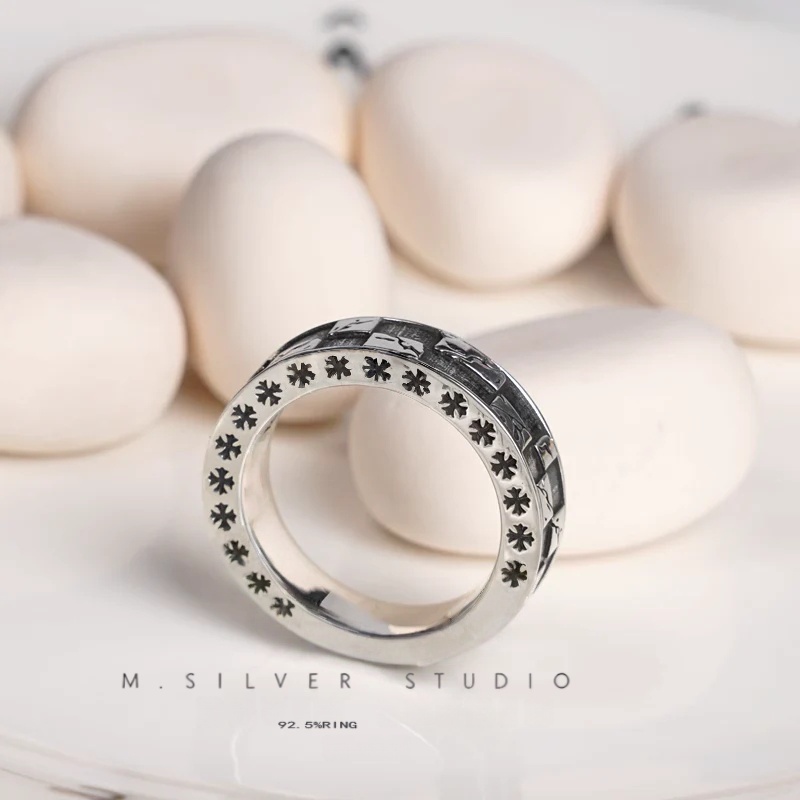 Chrome Hearts Cross Ring - Gothic 925 Sterling Silver Jewelry | David Studio