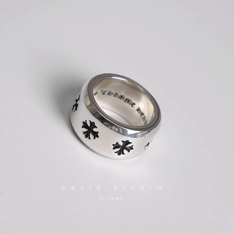 Chrome Hearts Cross Ring - Gothic 925 Sterling Silver Jewelry | David Studio