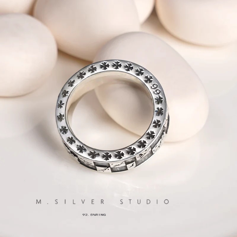 Chrome Hearts Cross Ring - Gothic 925 Sterling Silver Jewelry | David Studio