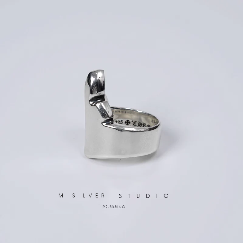 Chrome Hearts Cross Ring - Gothic 925 Sterling Silver Jewelry | David Studio