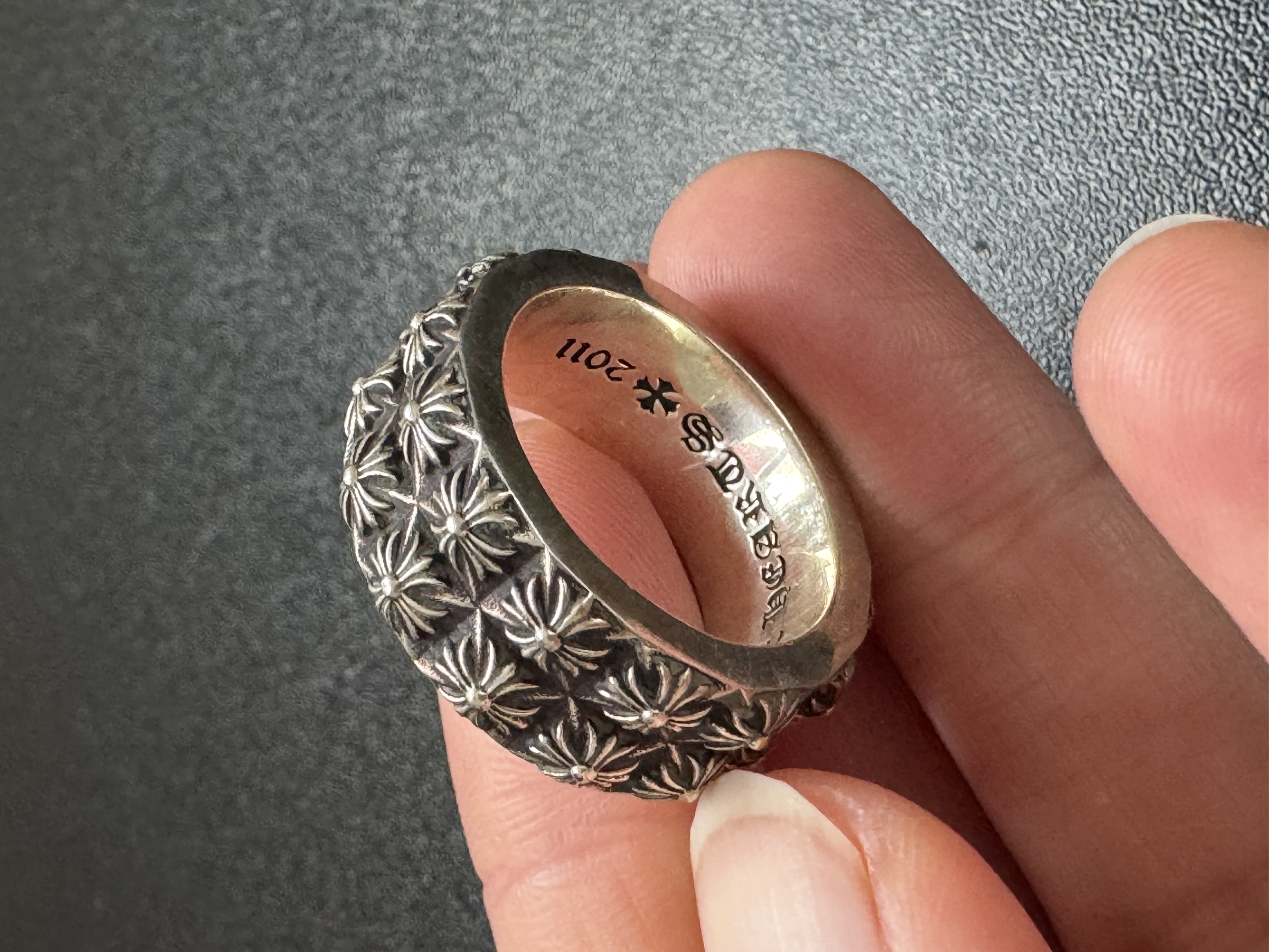 Chrome Hearts Cross Ring - Gothic 925 Sterling Silver Jewelry | David Studio