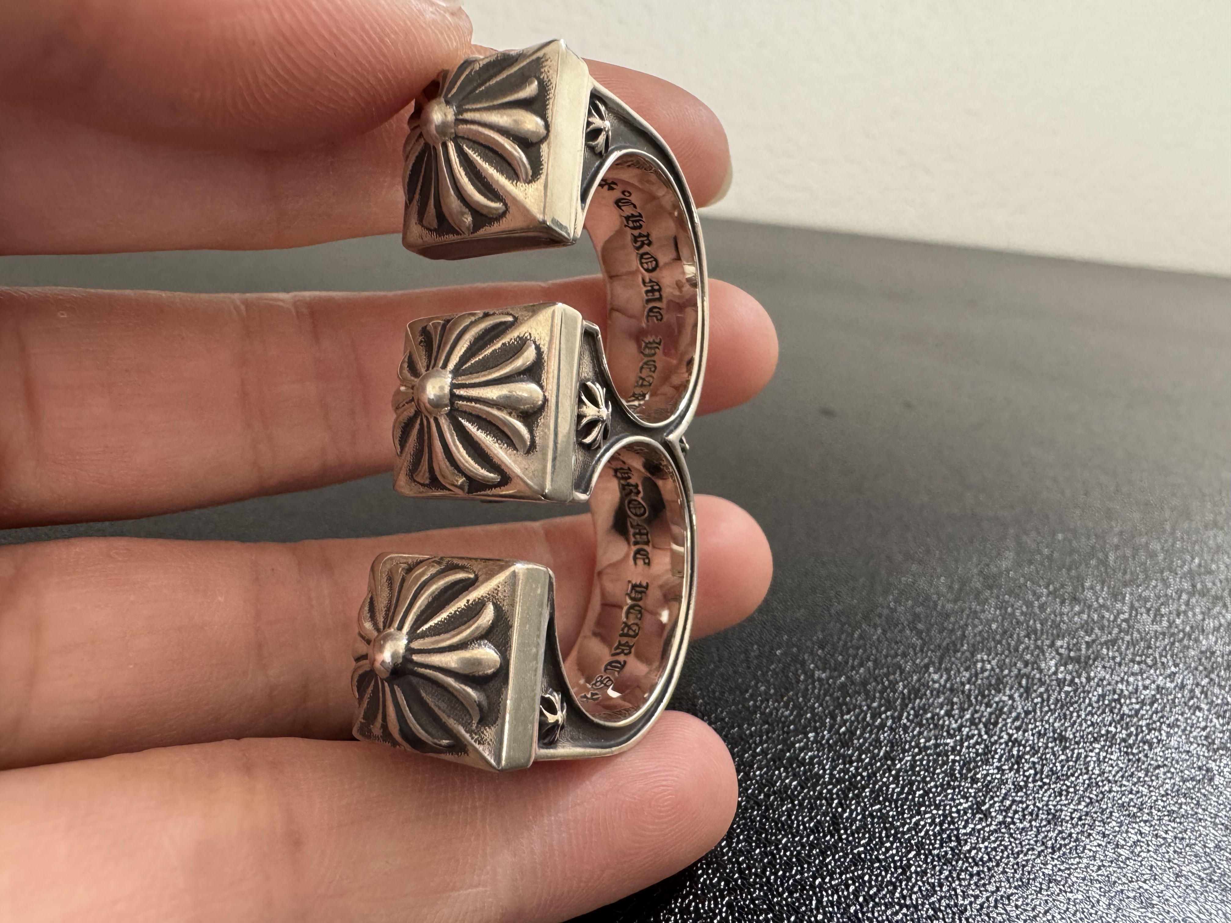 Chrome Hearts Cross Ring - Gothic 925 Sterling Silver Jewelry | David Studio