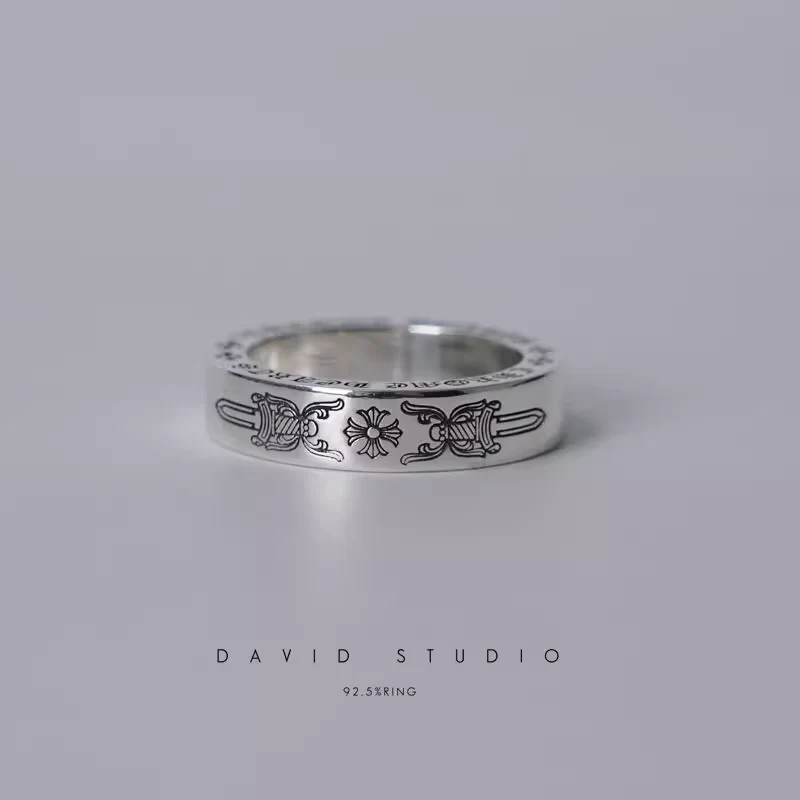 Chrome Hearts Cross Ring - Gothic 925 Sterling Silver Jewelry | David Studio